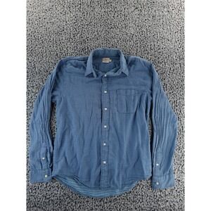 FAHERTY BRAND Blue Gingham Check Long Sleeve Button Up Shirt Mens Size Medium